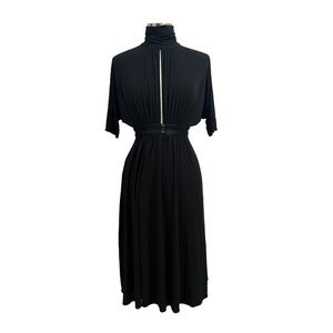 Theory Dress Garin Above Black Stretchy Dress Cut Out Viscose Small